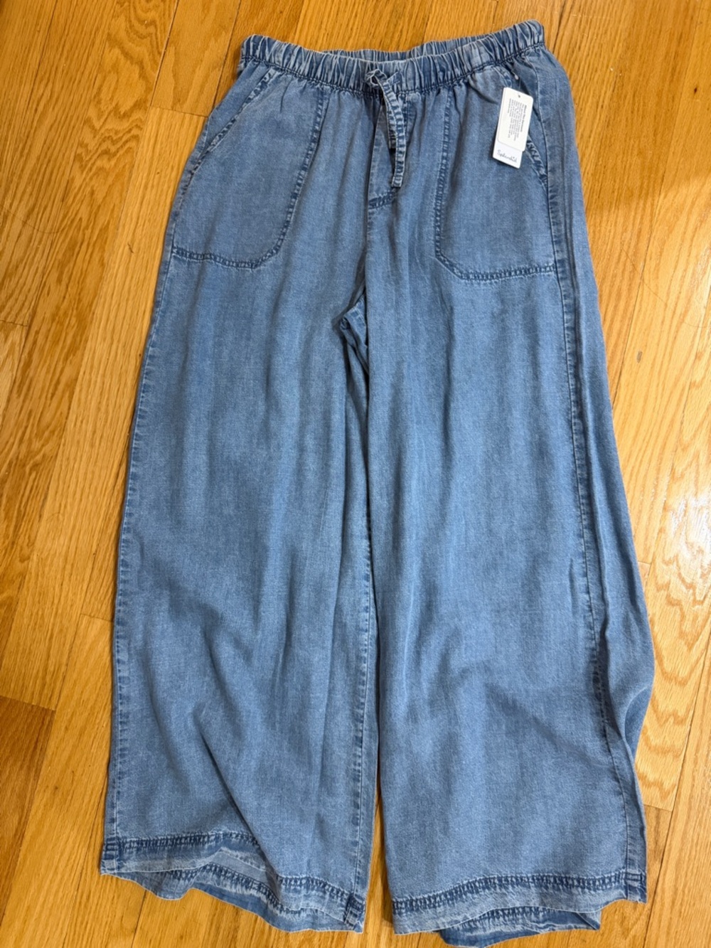 Splendid Light Blue Elastic Waist Denim Pants